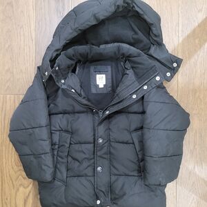 GAP Black Hooded Puffer Jacket